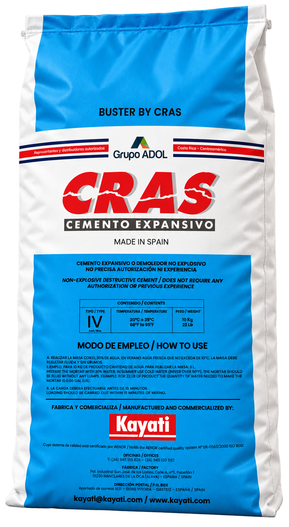 Saco de cemento expansivo CRAS 10kg