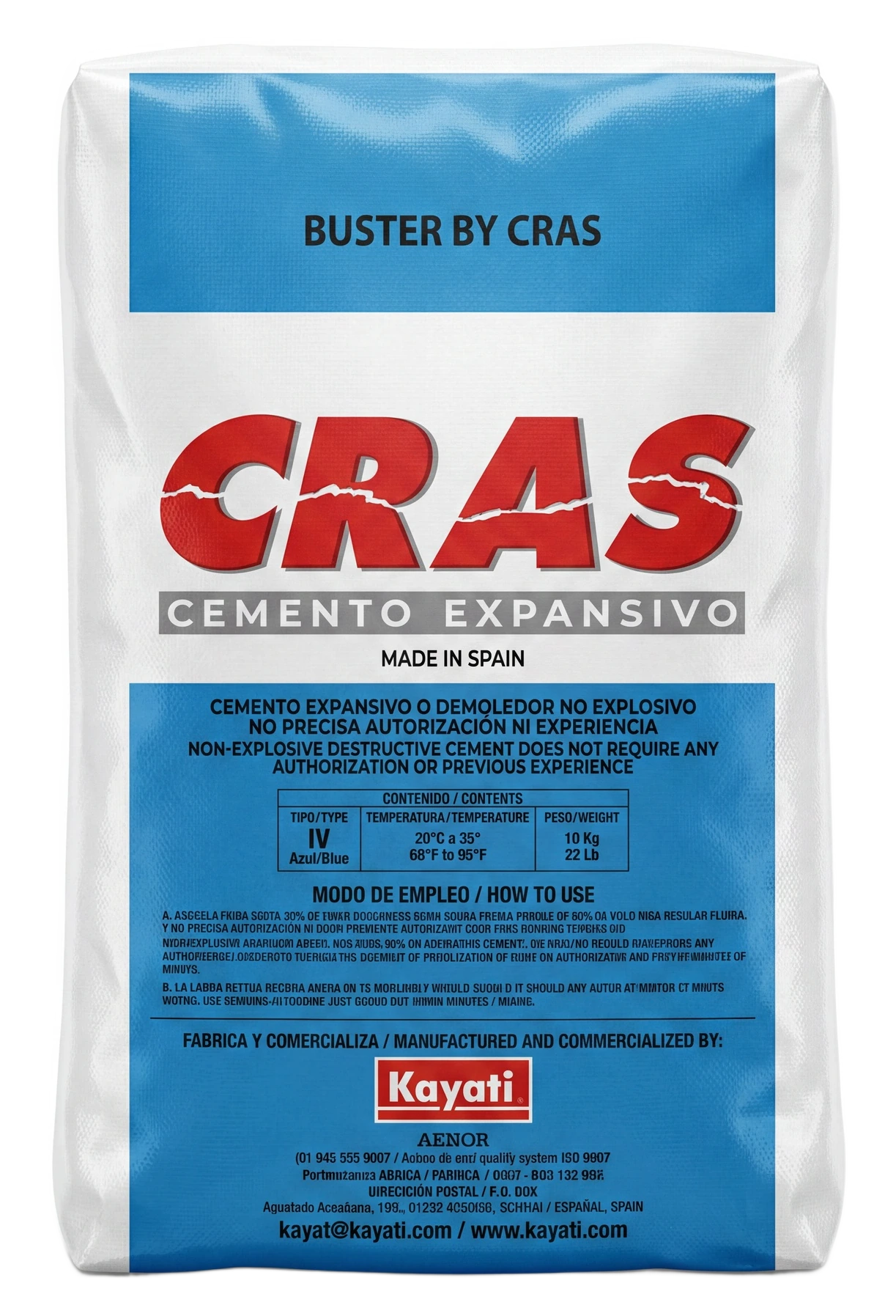 Saco de cemento expansivo CRAS 10kg